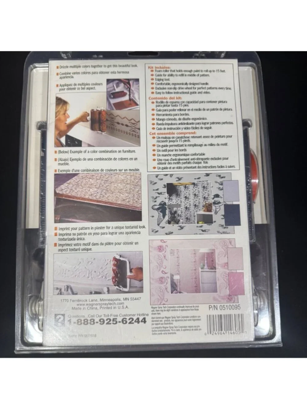 Pattern Magic Wallpaper Paint Roller Kit Wagner Wall Effects Tool Border Decor